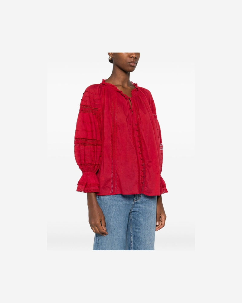 Alice + Olivia Red Shirt Glam Steals