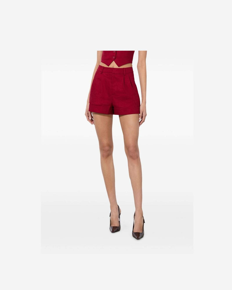 Alice + Olivia Red Shorts Glam Steals