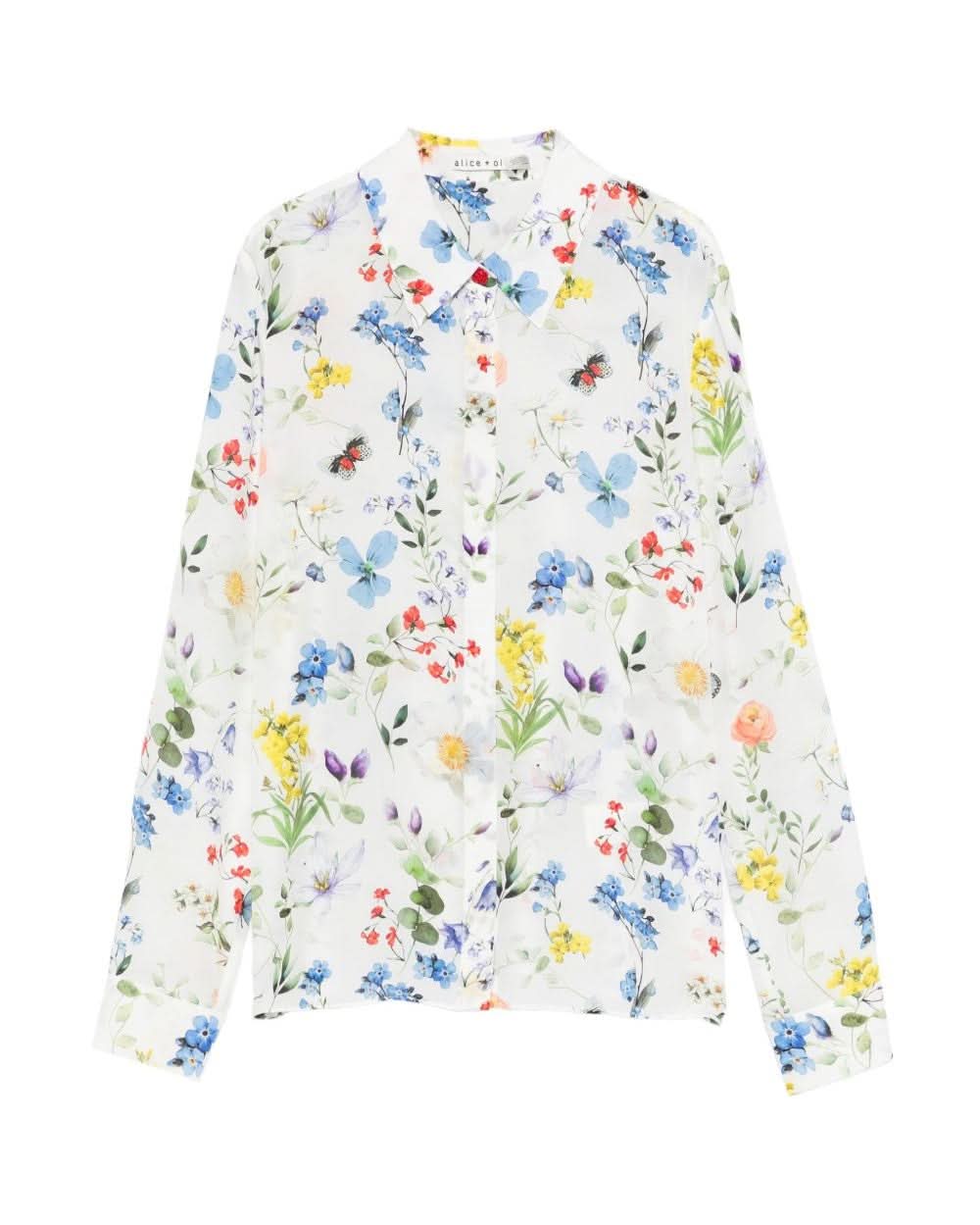 Alice + Olivia Willa Printed Blouse Glam Steals