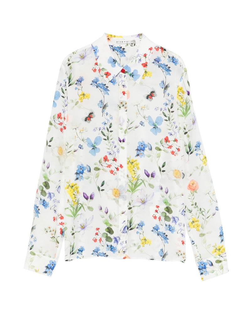 Alice + Olivia Willa Printed Blouse Glam Steals