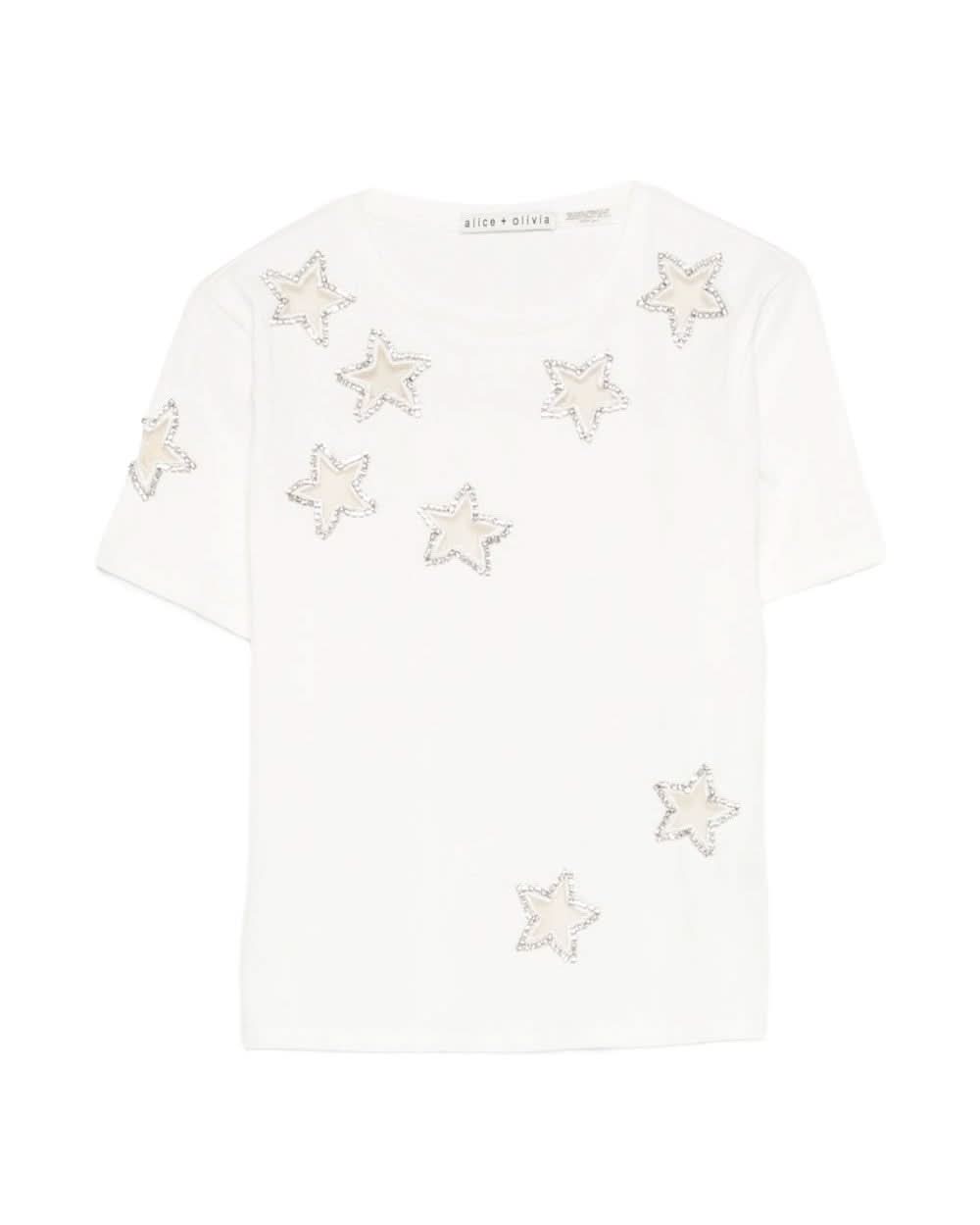 Alice + Olivia White Polo T-shirt Topwear