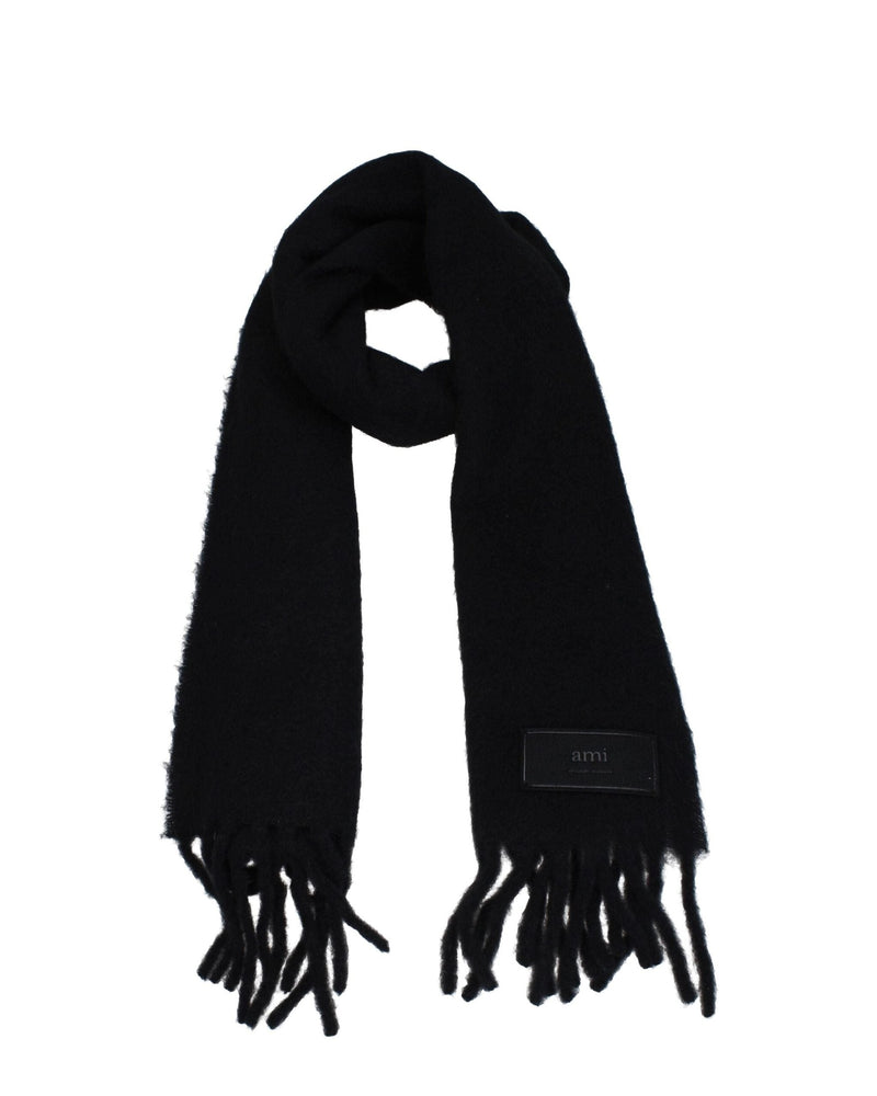 Ami Paris Black Leather Scarves Glam Steals