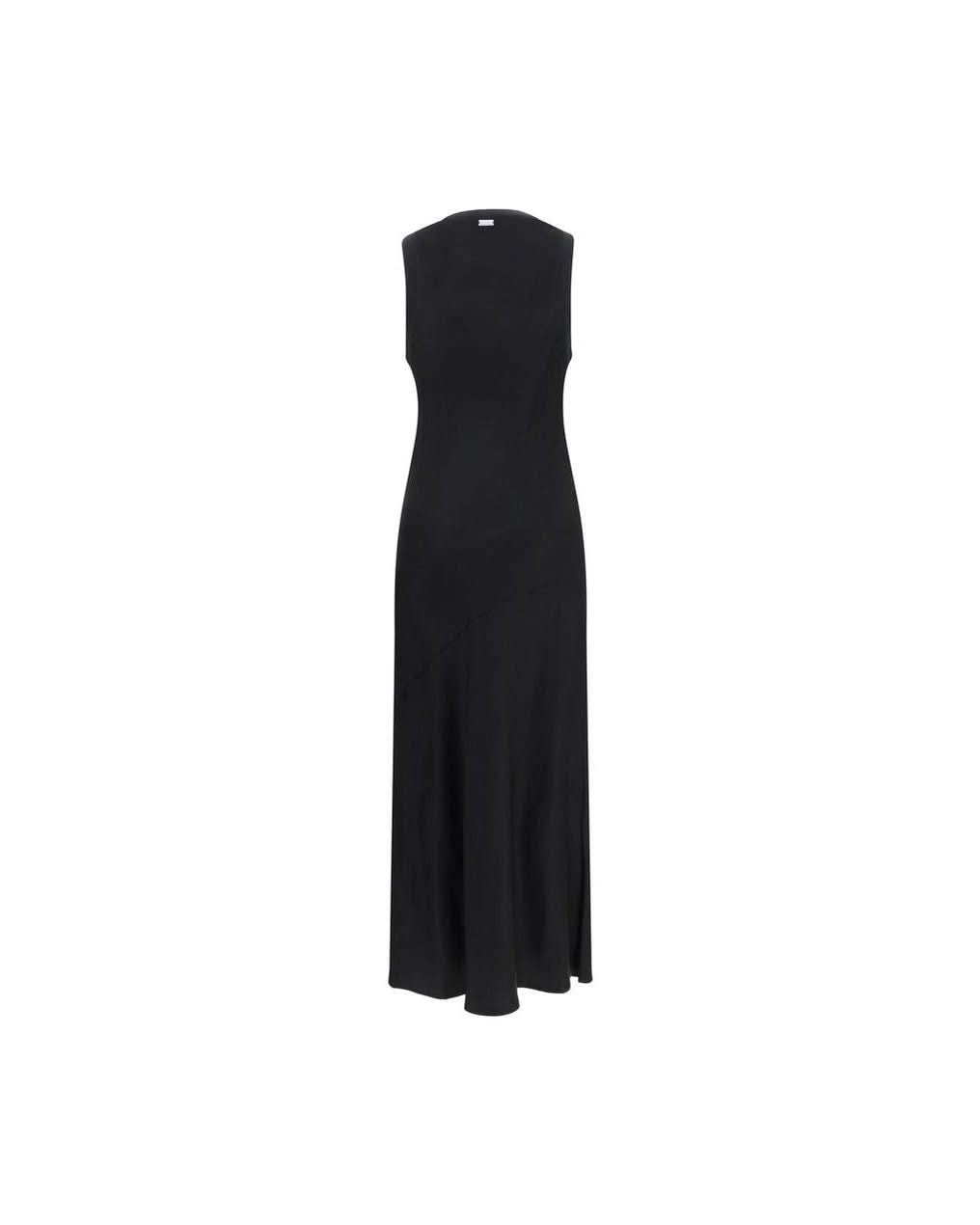 Ami Paris Black Viscose Dress Glam Steals