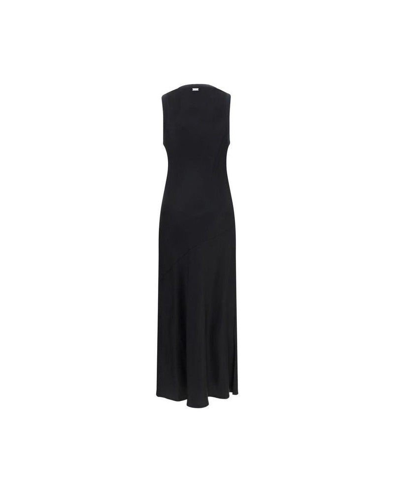Ami Paris Black Viscose Dress Glam Steals