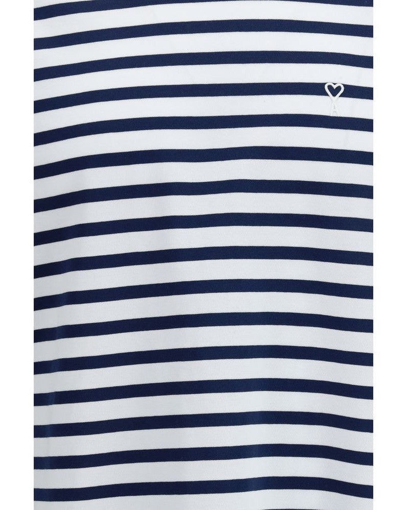 Ami Paris Blue Cotton Long Sleeve T-shirt Glam Steals