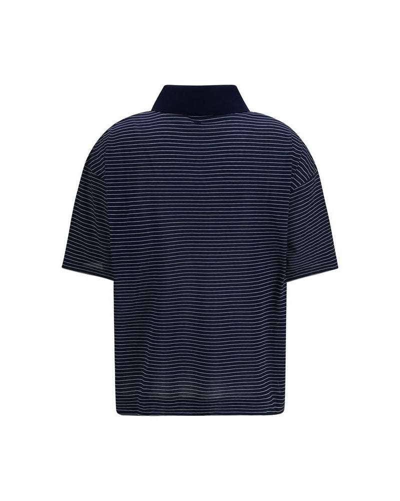 Ami Paris Blue Cotton Polo Shirt Glam Steals