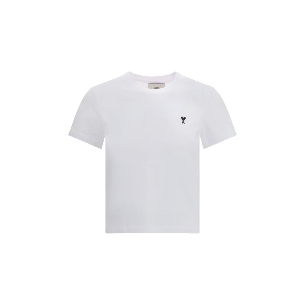 Ami Paris De Coeur Cropped T-Shirt Glam Steals