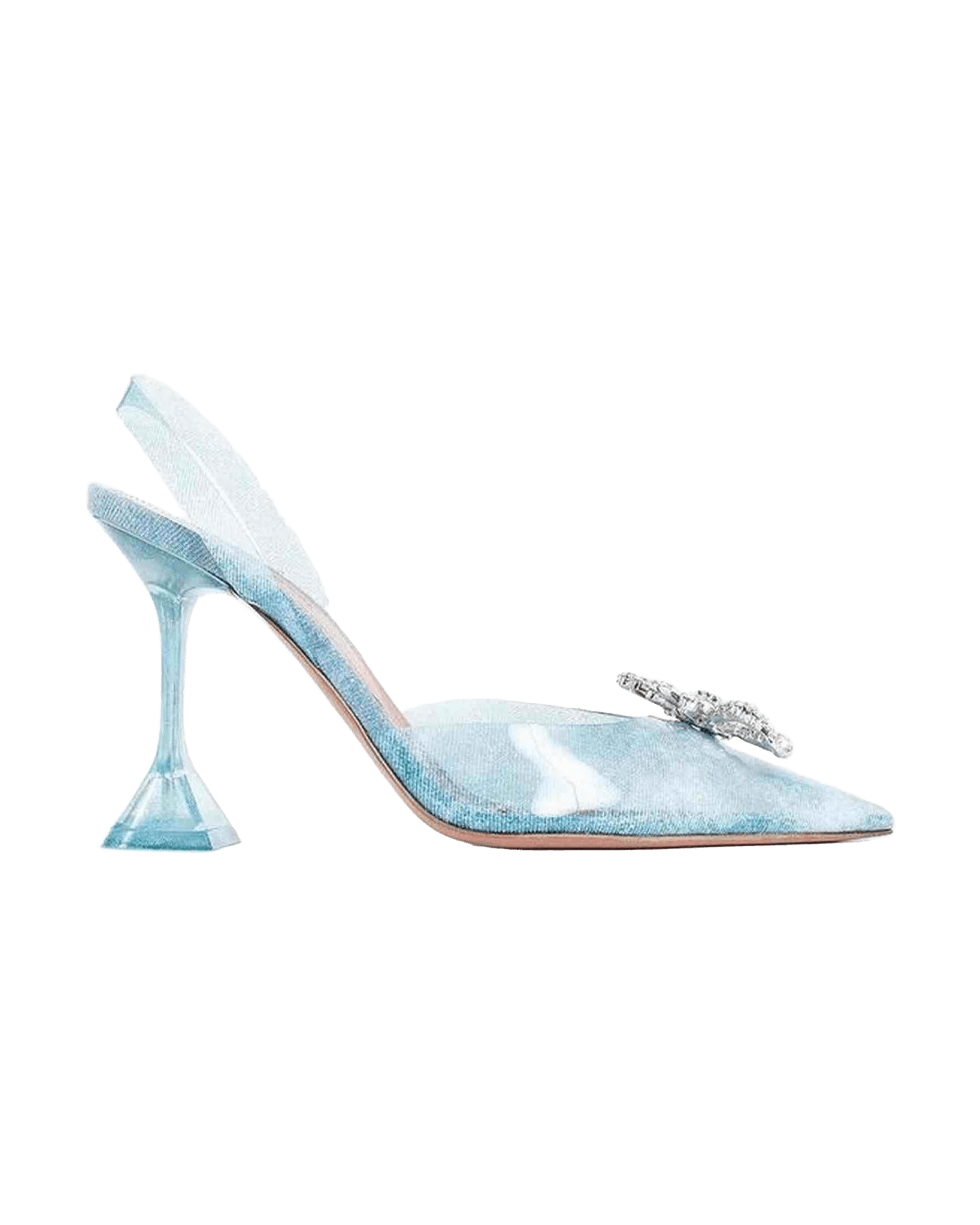 Amina Muaddi 95Mm Rosie Glass Pumps Glam Steals