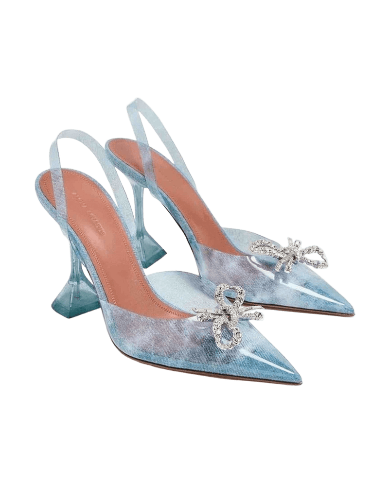 Amina Muaddi 95mm Rosie Glass Pumps Glam Steals