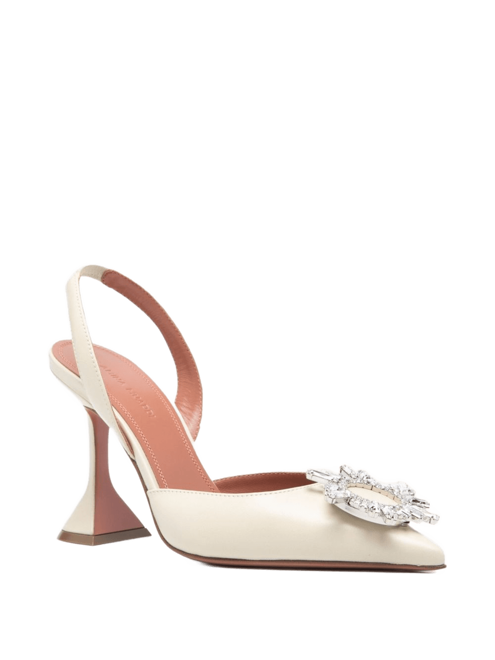 Amina Muaddi Beige Heel Glam Steals