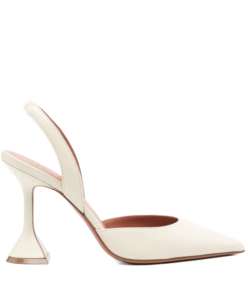 Amina Muaddi Beige Heel Glam Steals