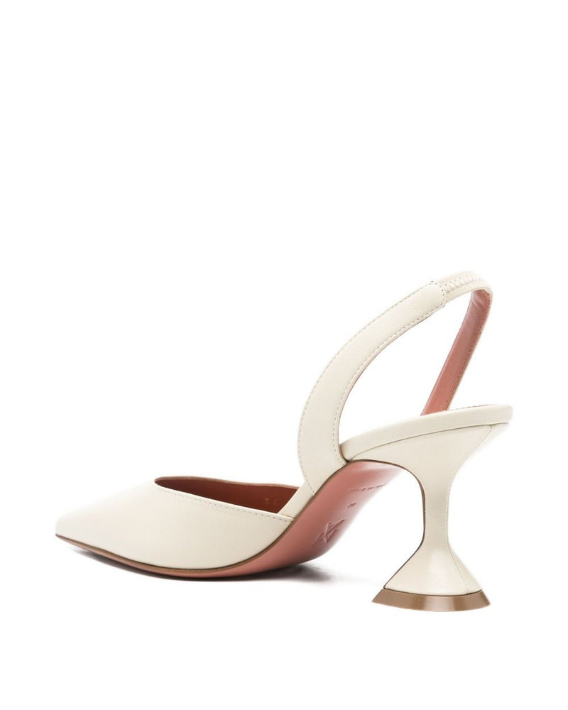 Amina Muaddi Beige Heel Glam Steals