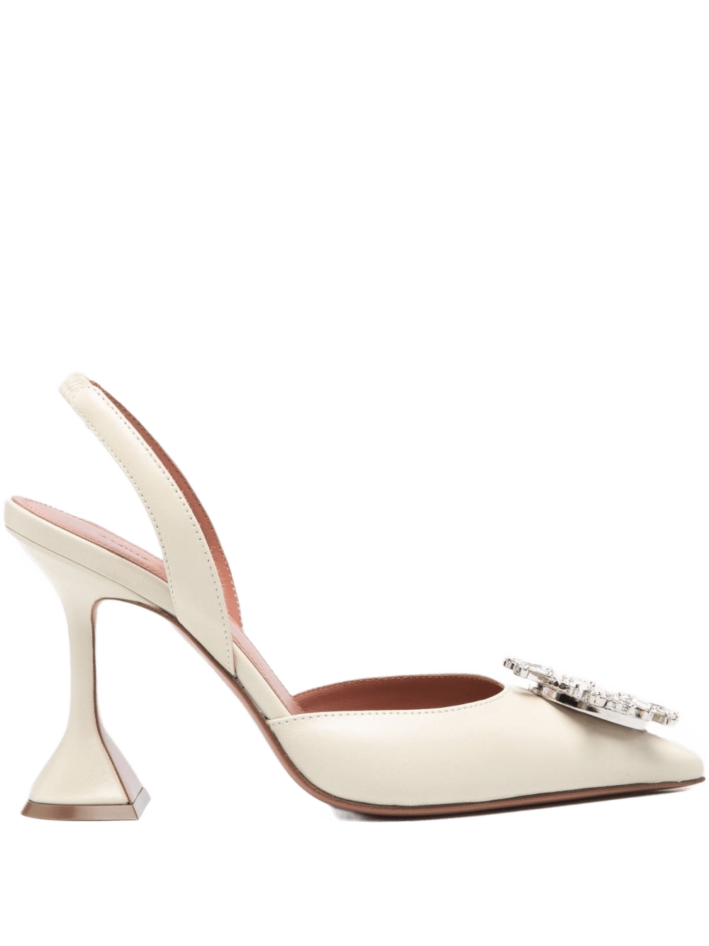 Amina Muaddi Beige Heel Glam Steals