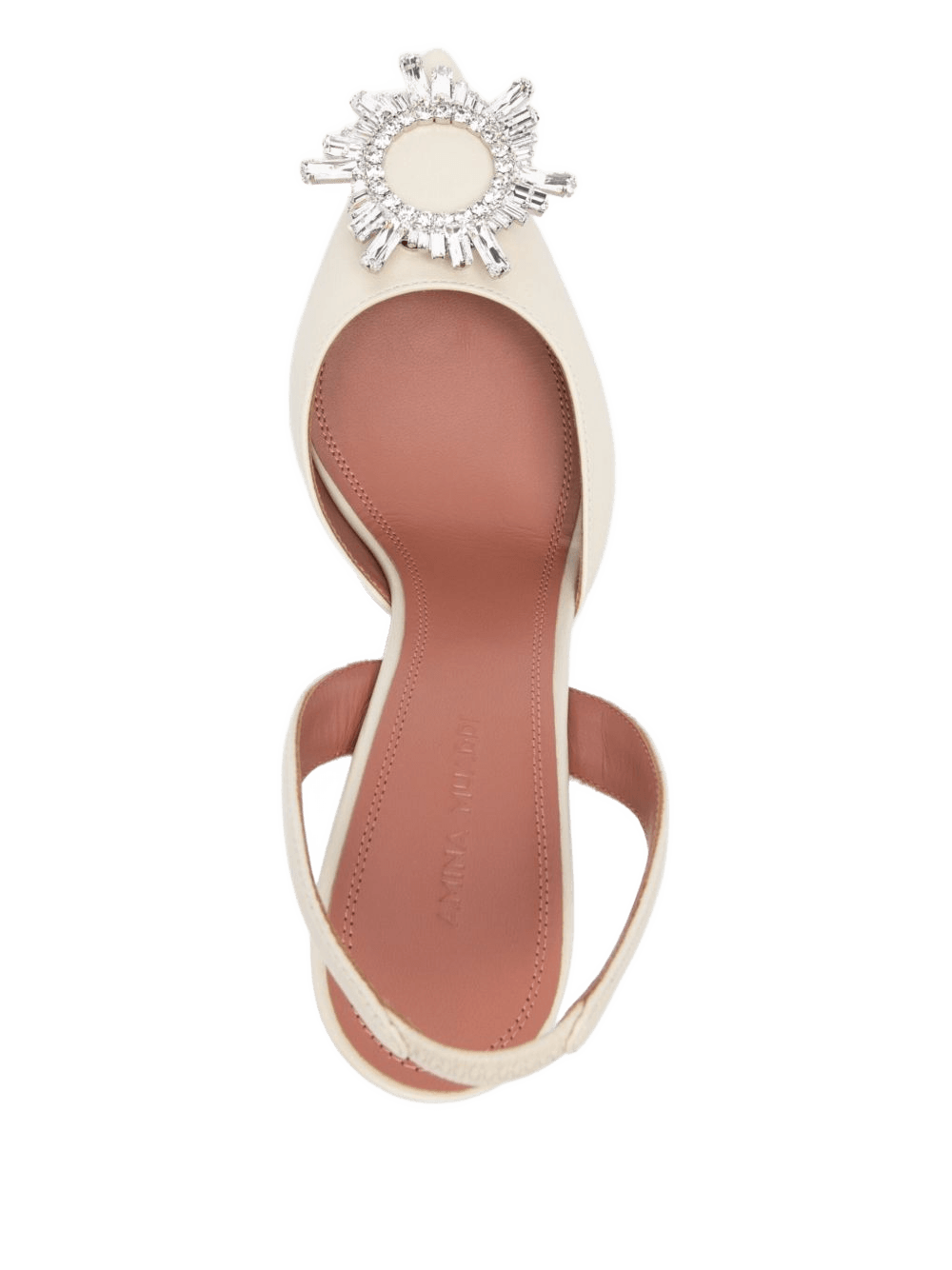 Amina Muaddi Beige Heel Glam Steals