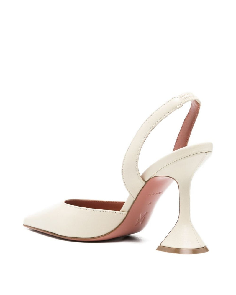 Amina Muaddi Beige Heel Glam Steals