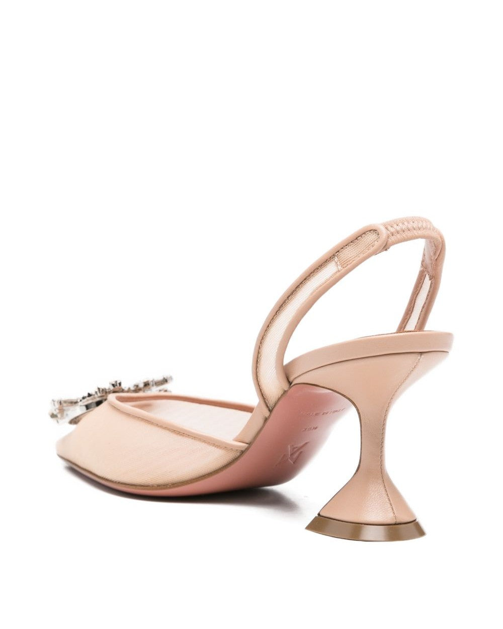 Amina Muaddi Beige Heel Glam Steals