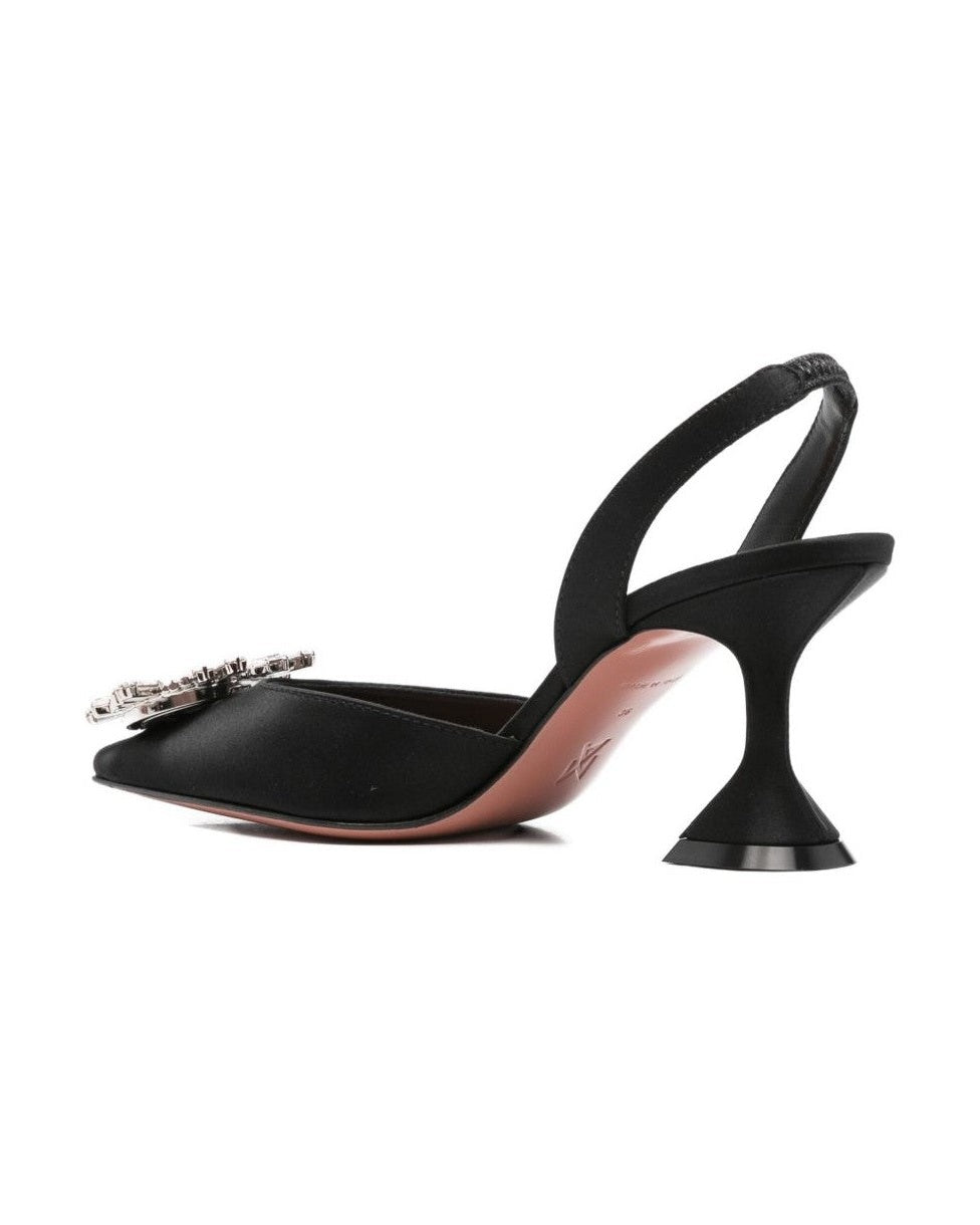 Amina Muaddi Black with Heel Glam Steals