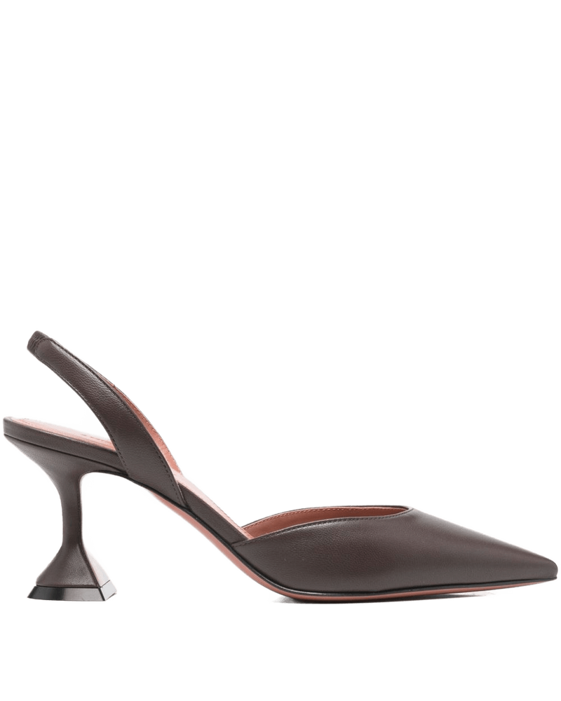 Amina Muaddi Brown Heel Glam Steals