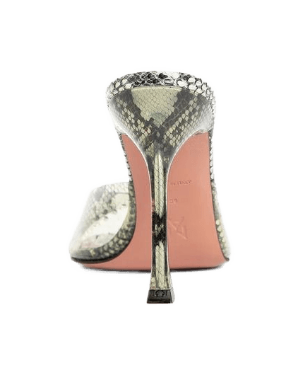 Amina Muaddi Green PVC Stiletto Heels Glam Steals