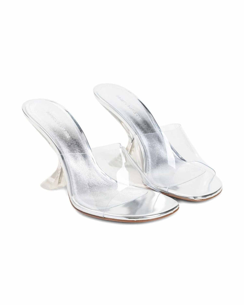 Amina Muaddi Grey Sandals Glam Steals