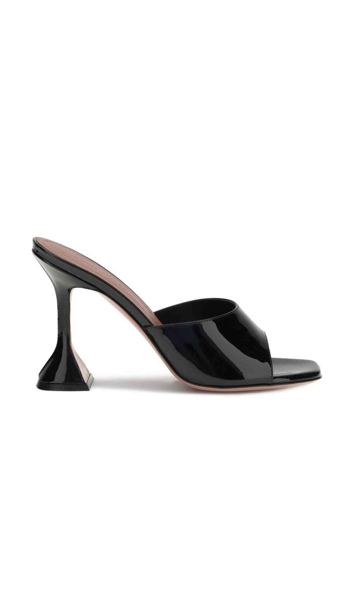 Amina Muaddi Leather Patent Lupita Sandals Glam Steals