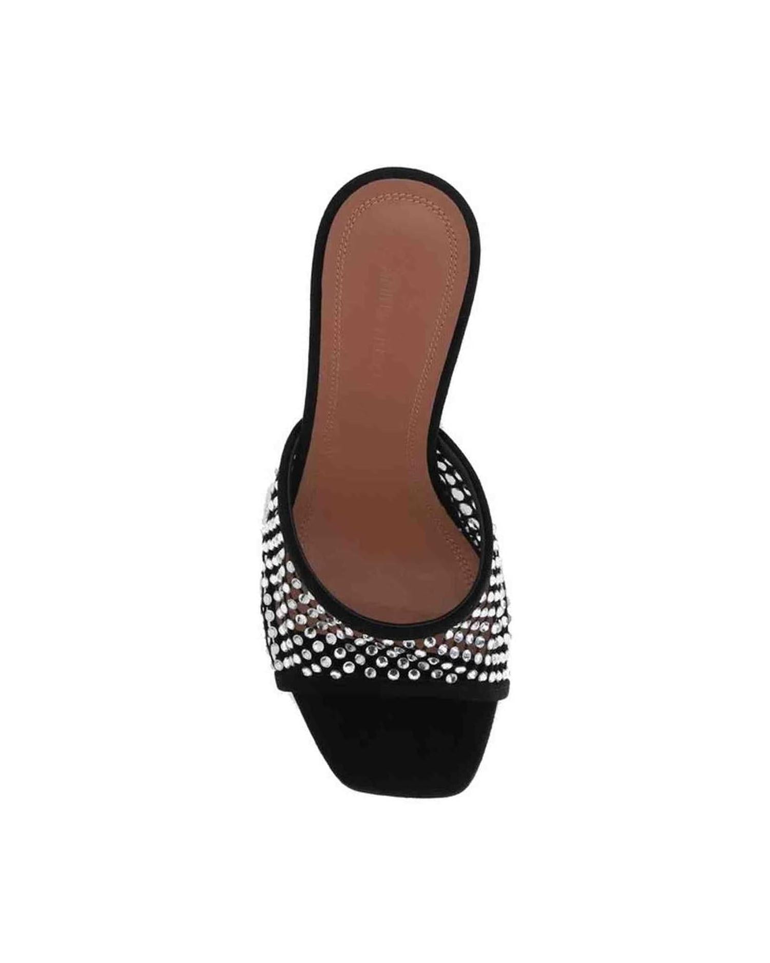 Amina Muaddi Lupita Crystal Sandals Glam Steals