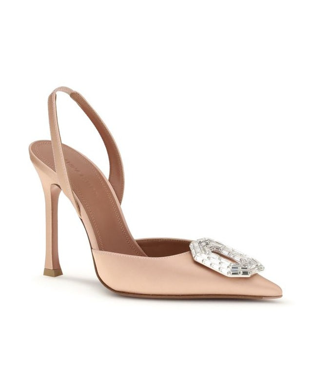 Amina Muaddi Multicolor Leather Calf Bos Taurus High Heel Pumps Glam Steals