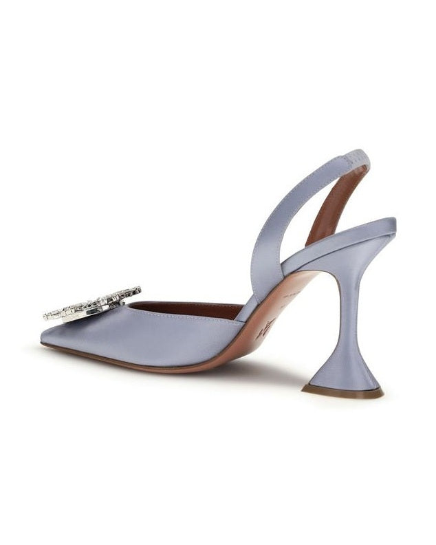 Amina Muaddi Purple Silk Pumps Glam Steals