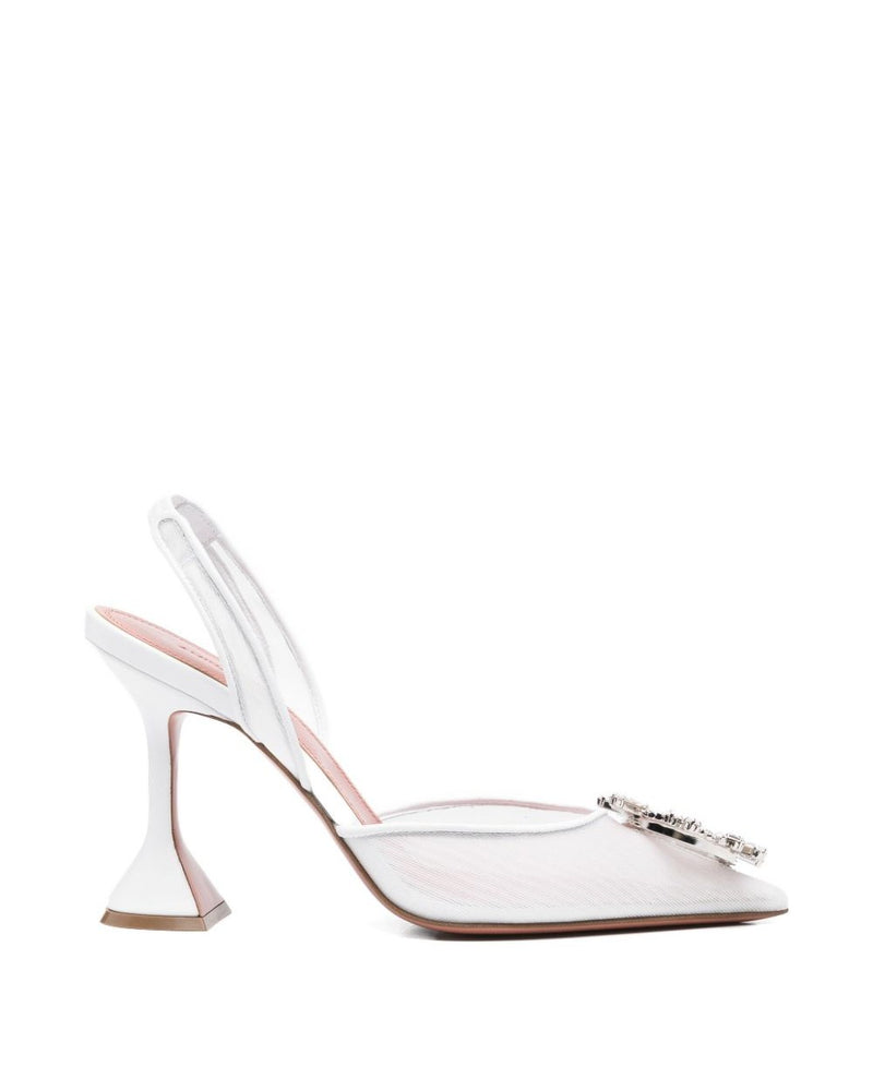 Amina Muaddi White Heel Glam Steals