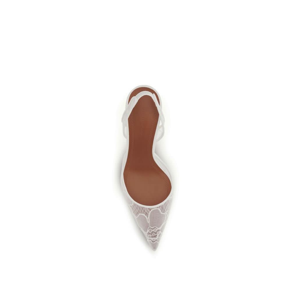 Amina Muaddi White High Heel Pumps Glam Steals