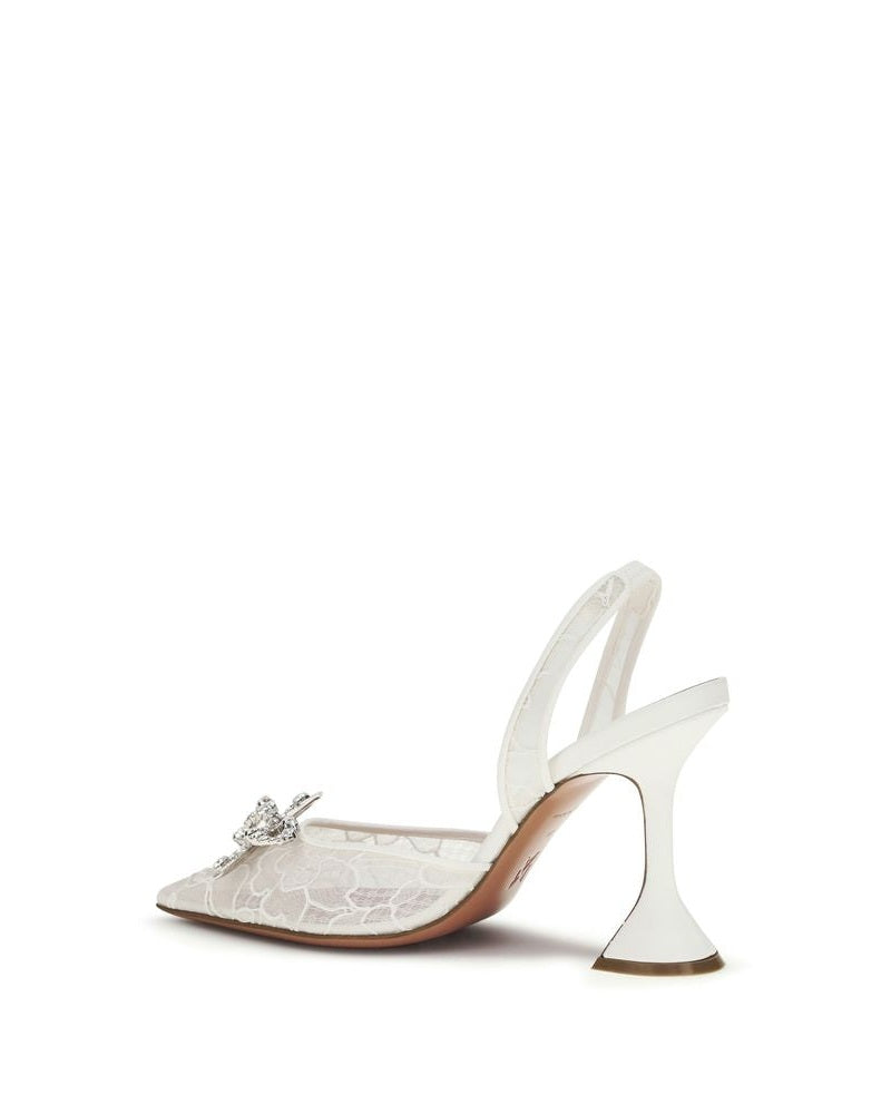 Amina Muaddi White High Heel Pumps Glam Steals