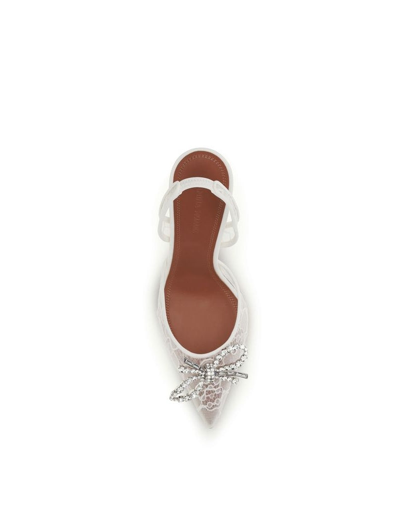Amina Muaddi White High Heel Pumps Glam Steals