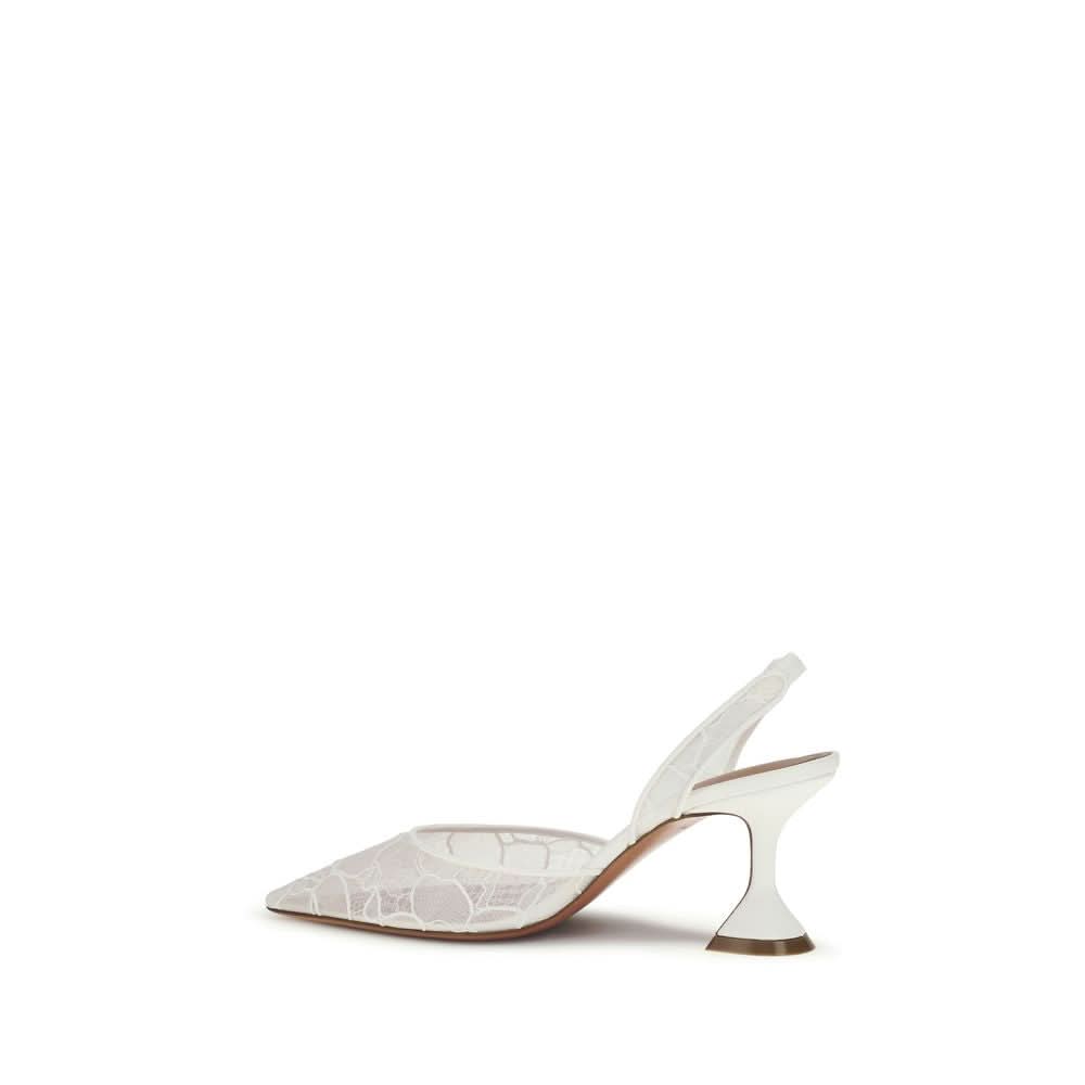 Amina Muaddi White High Heel Pumps Glam Steals