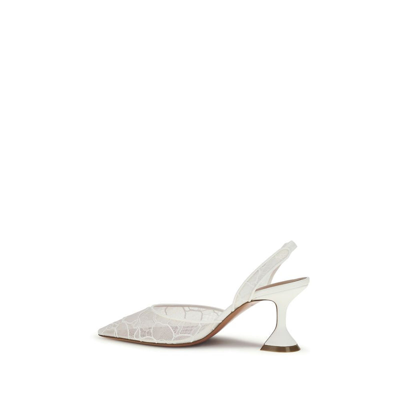 Amina Muaddi White High Heel Pumps Glam Steals