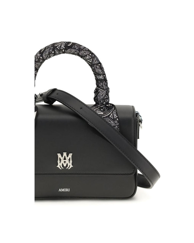 Amiri Black Calf Leather Bos Taurus Shoulder Bag Glam Steals