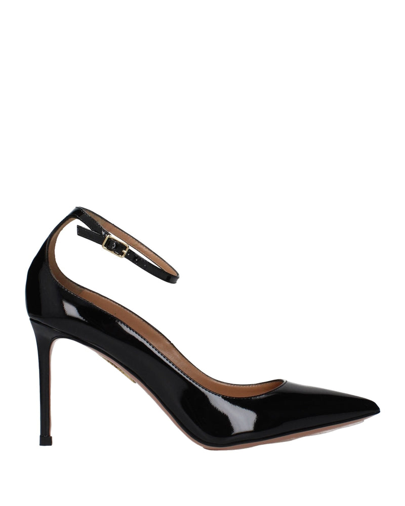 Aquazzura Black Leather High Heel Pumps Glam Steals