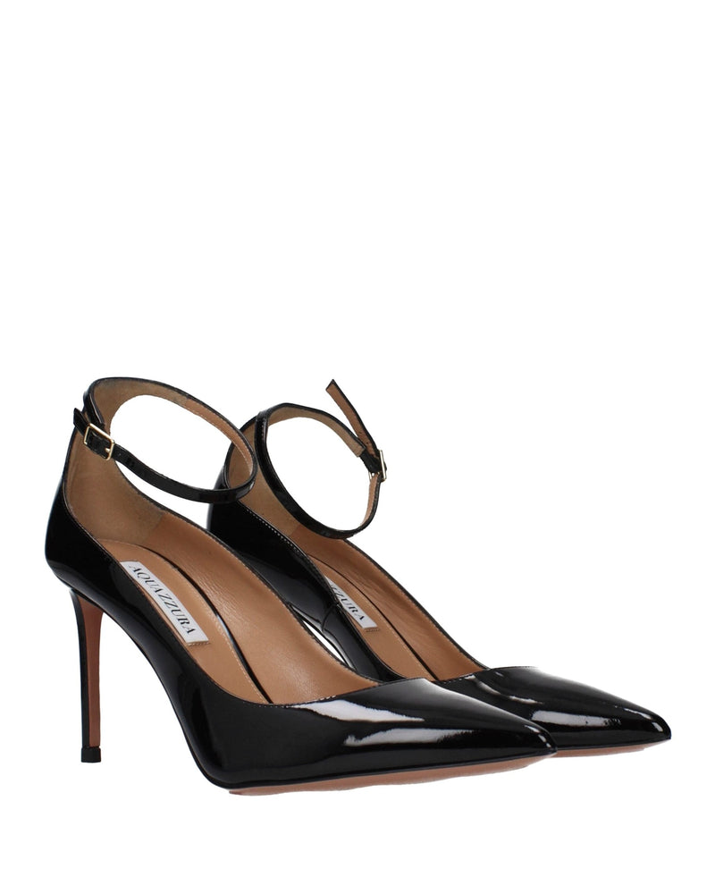 Aquazzura Black Leather High Heel Pumps Glam Steals