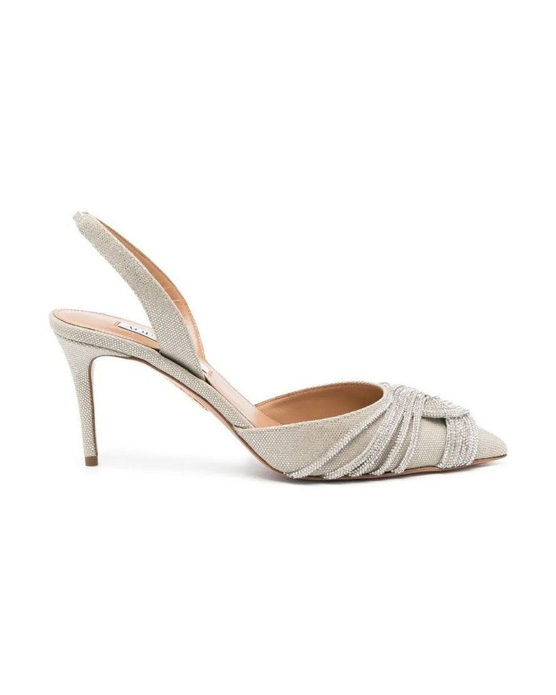 Aquazzura Silver Platform Pumps Glam Steals