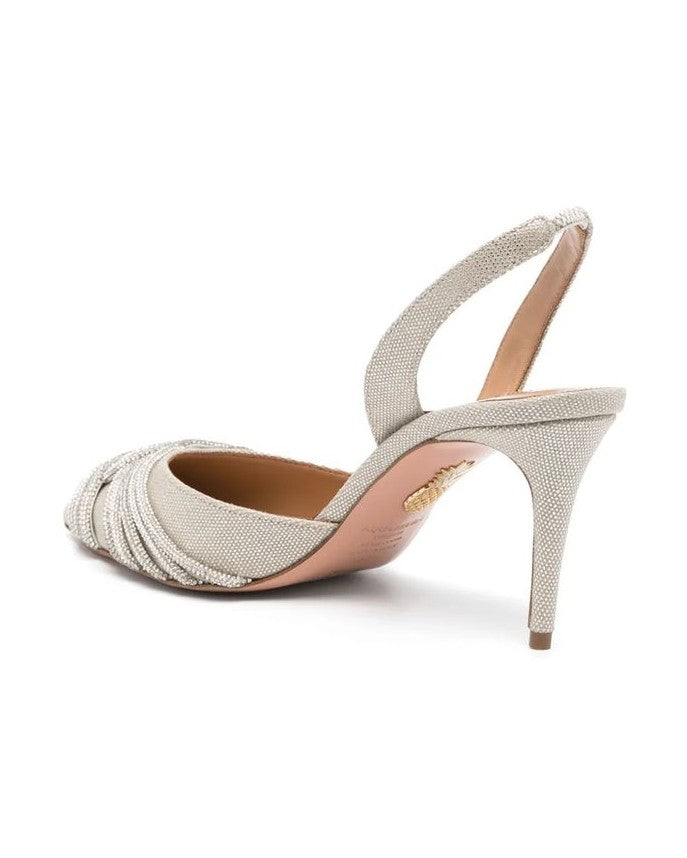 Aquazzura Silver Platform Pumps Glam Steals