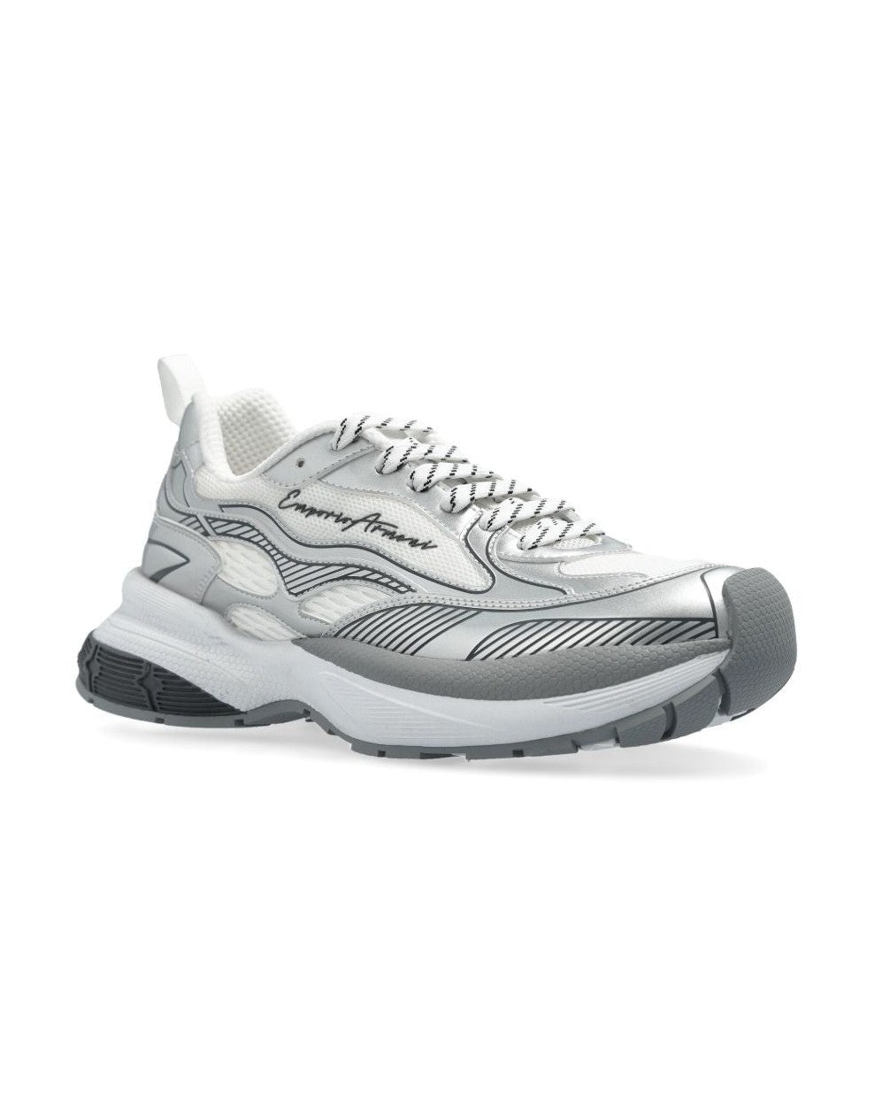 Armani Emporio Exclusive Logo Embossed Sneakers Glam Steals