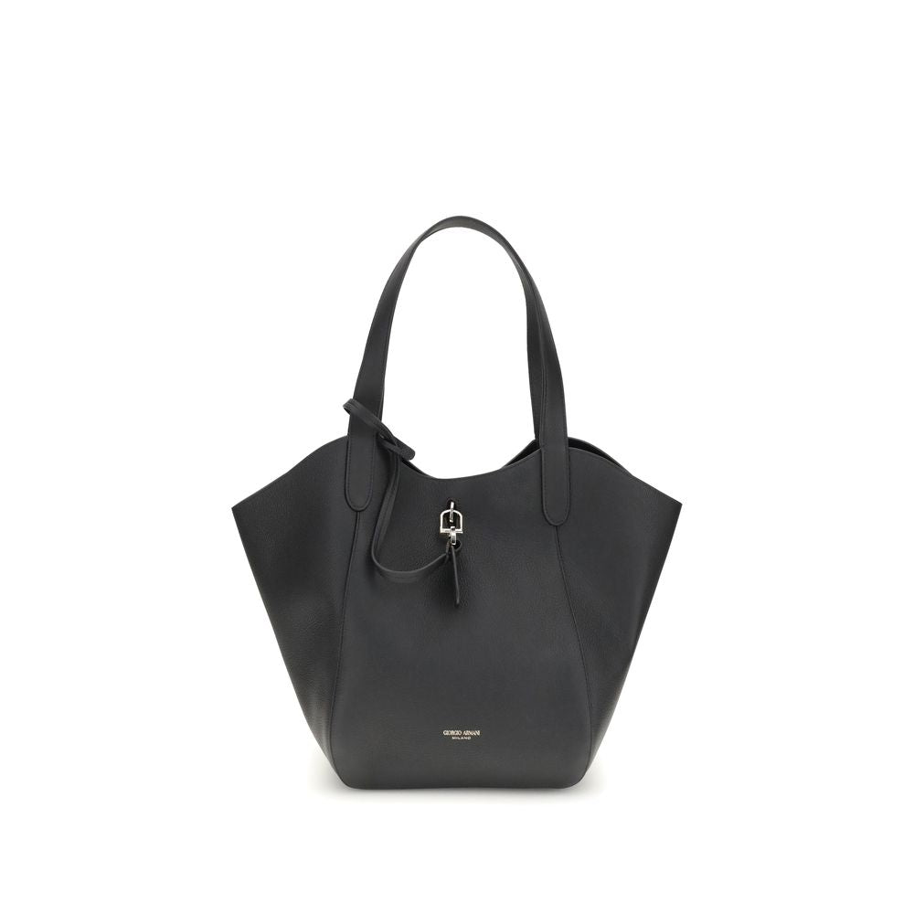 Armani Suede Giorgio Medium Shoulder Bag