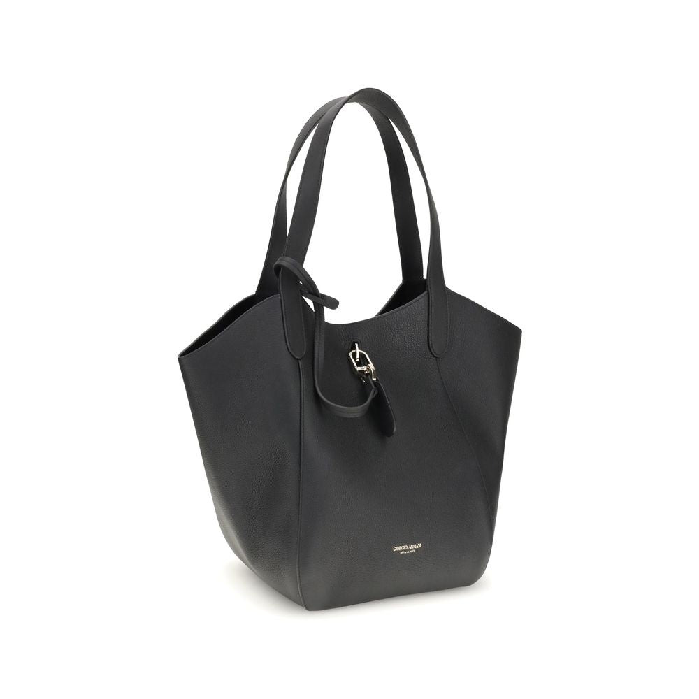 Armani Suede Giorgio Medium Shoulder Bag