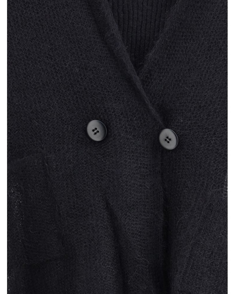 Armani Wool Giorgio Double Breasted Cardigan and Top in A Mohair Blend Twin Set Glam Steals