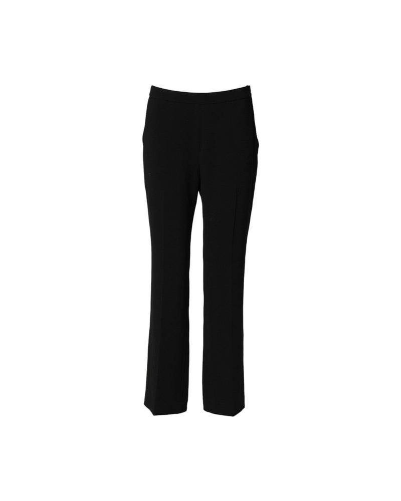 Aspesi Black High Waist Zip Straight Chino Trouser Pant 