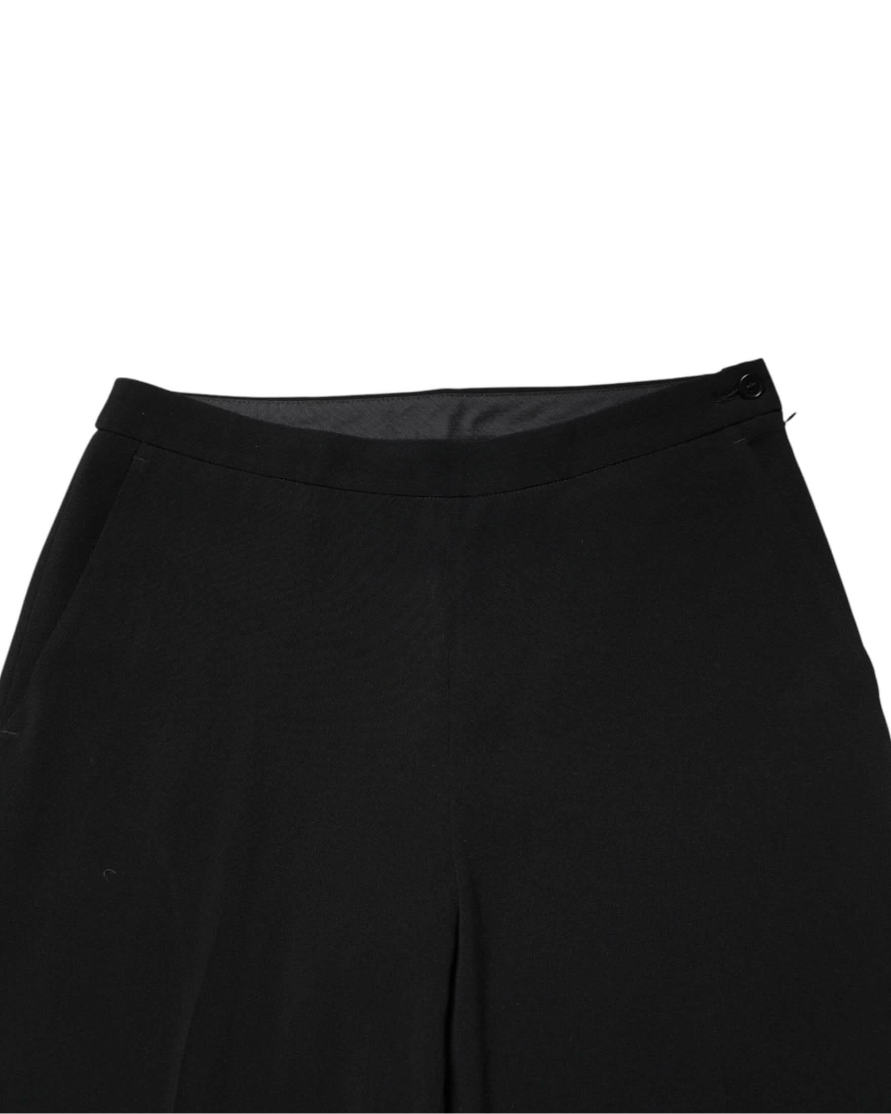 Aspesi Black High Waist Zip Straight Chino Trouser Pant 