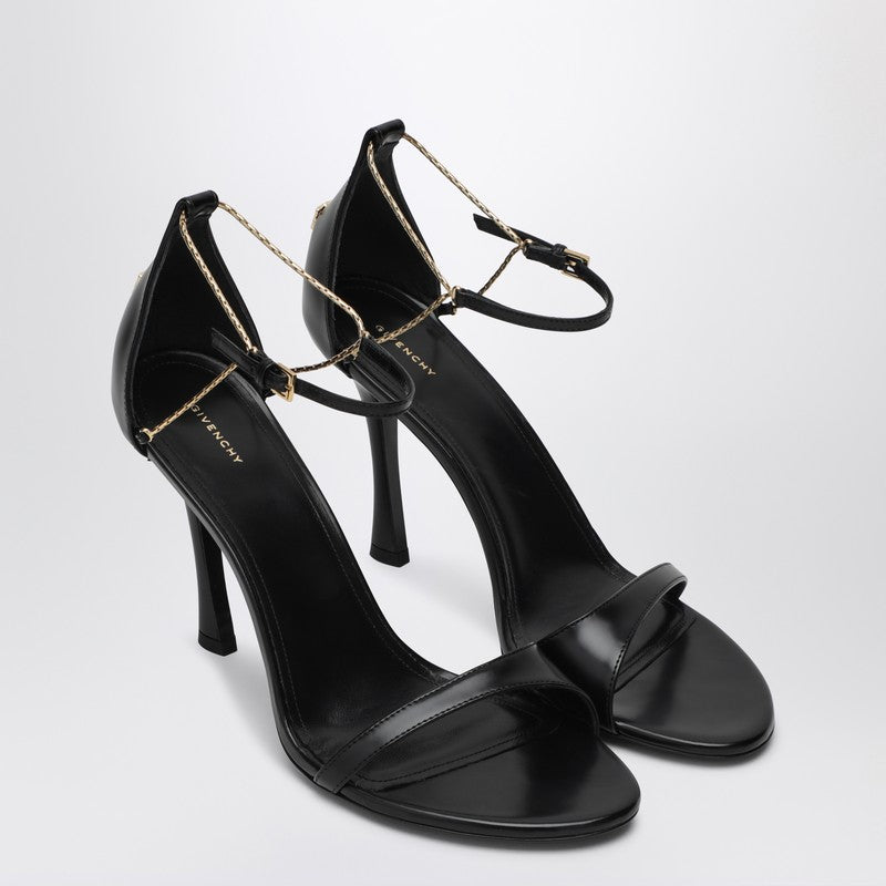 Givenchy Black Leather 4g Liquid 95 Sandals Glam Steals