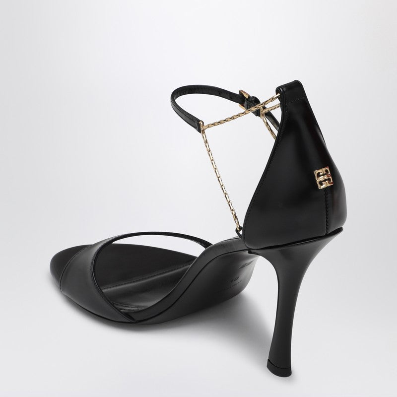 Givenchy Black Leather 4g Liquid 95 Sandals Glam Steals