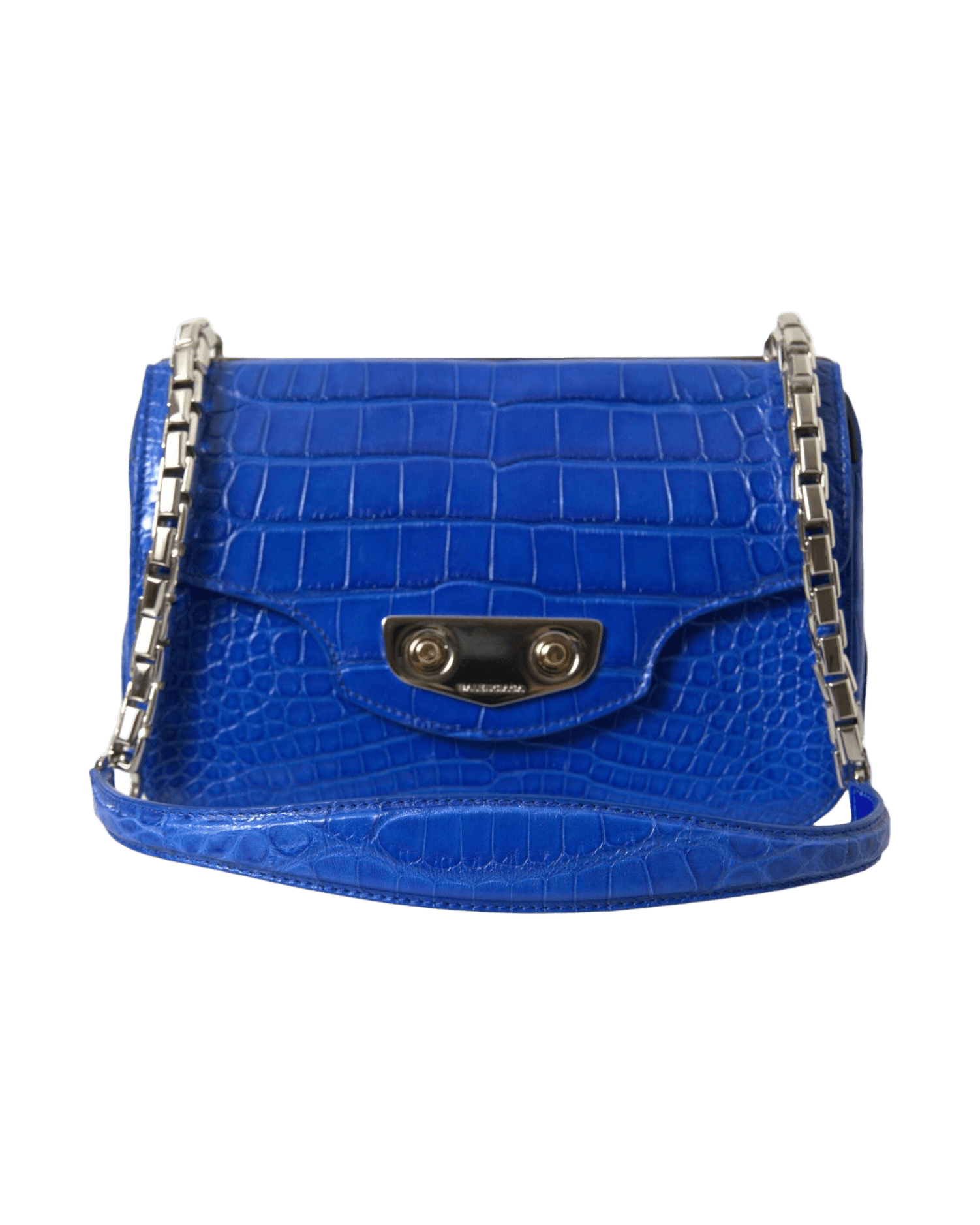 Balenciaga Alligator Blue Skin Mini Shoulder Bag - Elegant