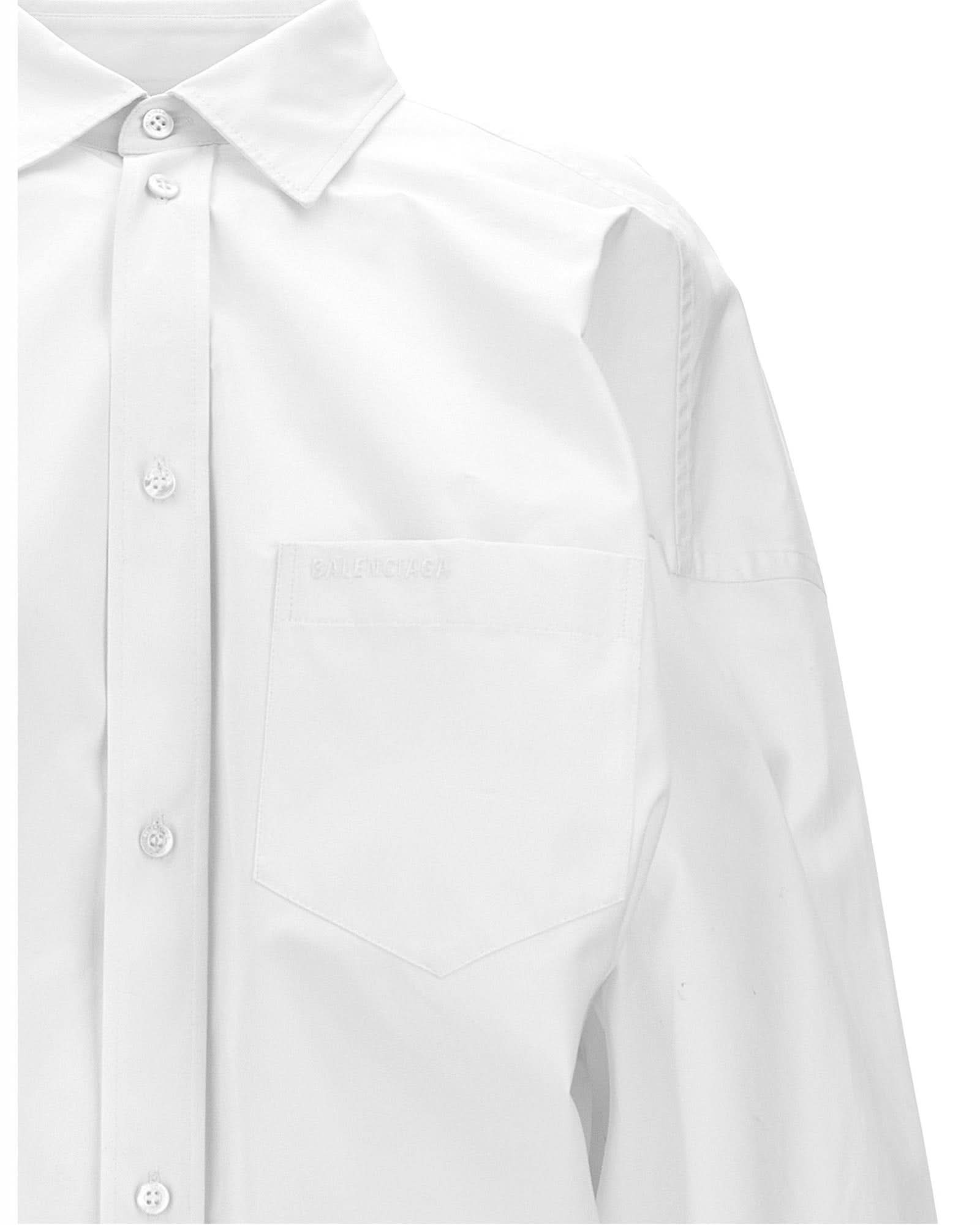Balenciaga Asymmetric Shirt with Logo Embroidery Glam Steals