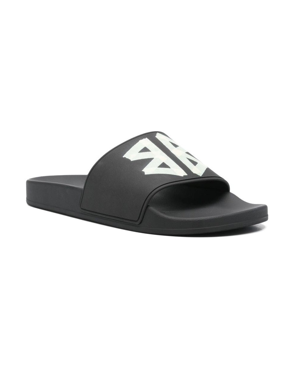 Balenciaga Bb Logo Prin Slides Glam Steals